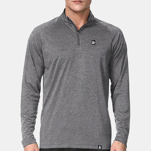 Men's Upwear Mock-Neck 1/4 Zip - Dark Heather Grey