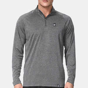 Men's Upwear Mock-Neck 1/4 Zip - Dark Heather Grey