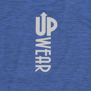 Men's UpWear Long Sleeve Tee - Heather Royal Blue