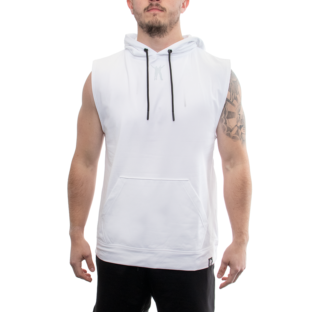 Men's UpWear Sleeveless Hood - White