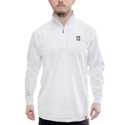 Men's UpWear Mock-Neck 1/4 Zip - White